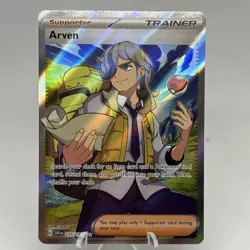 Pokemon TCG Arven 235/198 Scarlet & Violet Base Set Full Art Trainer Holo - Image 1
