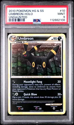 2010 POKEMON UNDAUNTED UMBREON #10 HOLO PSA 9 MINT #112882108 - Image 1