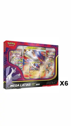 Pokemon TCG Mega Evolution Mega Latias EX Box Sealed (6 Box) Case - Image 1