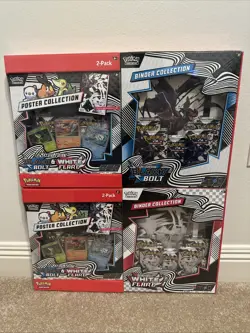 Pokemon Black Bolt & White Flare Binder + Poster Collection Sam's Club Bundles - Image 1