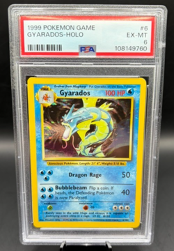 1999 Pokemon Base Set GYARADOS HOLO PSA 6 EX-MT #6/102 WOTC Vintage - Image 1