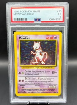 1999 Pokemon Base Set MEWTWO HOLO PSA 5 EX #10/102 WOTC Vintage - Image 1