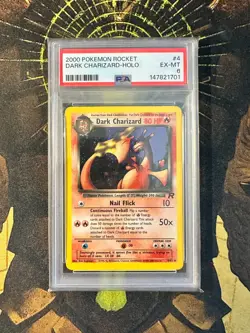 Pokemon Dark Charizard 4/82 Team Rocket Vintage Holo PSA 6 - Image 1
