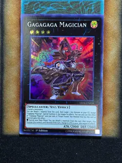 Yugioh Gagagaga Magician LED6-EN034 Super Rare 1st Ed NM - Image 1