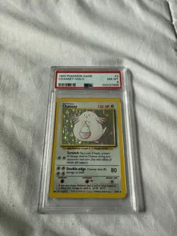 1999 POKEMON BASE SET UNLIMITED #3 CHANSEY-HOLO PSA 8 #2 - Image 1