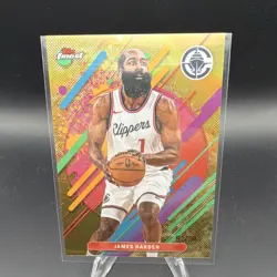 2024 Topps Finest James Harden #278 RARE Gold 2/20 Los Angeles Clippers - Image 1