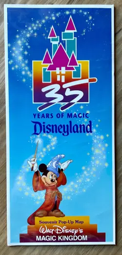 Disneyland "35 Years Of Magic" Commemorative Pop Up Map. Rare!! Factory Sealed!! - Image 1