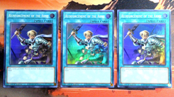 YuGiOh! 3x Reinforcement of the Army RA01-EN051 1st Edition NM SUR Playset - Image 1