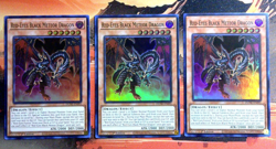 YuGiOh! 3x Red-Eyes Black Meteor Dragon DUNE-EN095 1st Edition NM SUR Playset - Image 1