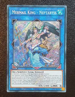 Yugioh 25LP-EN013 Mermail King - Neptabyss Emblazoned Secret Rare MINT - Image 1