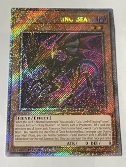Yugioh Dark Beckoning Beast RA03-EN027 Quarter Century Secret Rare 1st Edi NM - Image 1