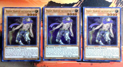 YuGiOh! 3x Raiden, Hand of the Lightsworn BLLR-EN042 1st Edition NM UR Playset - Image 1