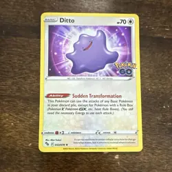 Pokemon Ditto Holo Rare 053/078 Pokemon GO Basic 70 HP English - Image 1