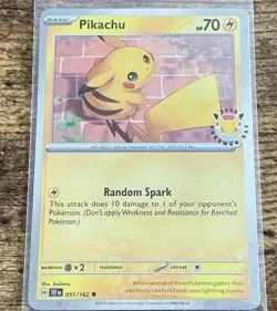 Pokemon TCG Pikachu 057/162 Sword & Shield Promo 70HP Random Spark English - Image 1