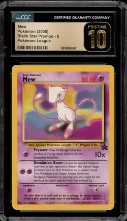 Pokemon Mew League Black Star Promo #8 CGC 10 Pristine - Image 1