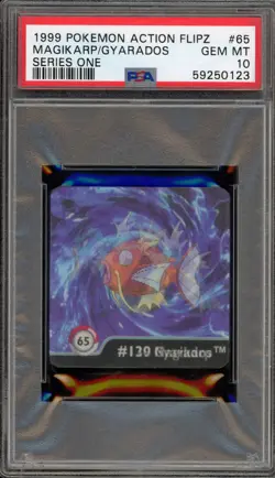 Pokemon Magikarp/Gyarados Action Flipz Series One #65 PSA 10 Gem Mint - Image 1