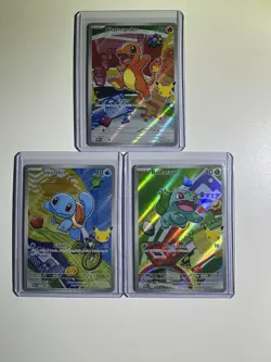 Pokemon TCG First Partner Illustration Collection Series 1 Kanto GEN 1 Starters - Image 1