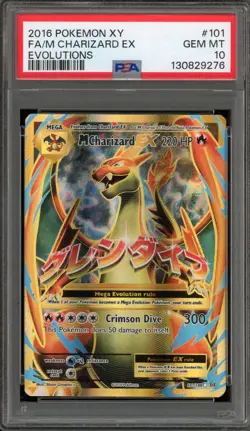 Pokemon M Charizard EX XY Evolutions Full Art #101 PSA 10 Gem Mint - Image 1