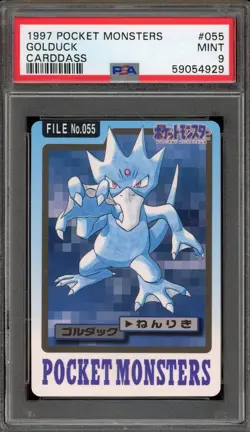 Pokemon Bandai Carddass Golduck Japanese #055 PSA 9 Mint - Image 1