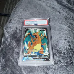 2022 Pokemon SWSH Brilliant Stars Charizard V Full Art #153 PSA 9 Mint - Image 2