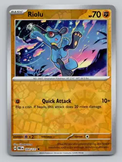 Reverse Holo Riolu 050/131 Common SV: Prismatic Evolutions Pokemon - Image 1