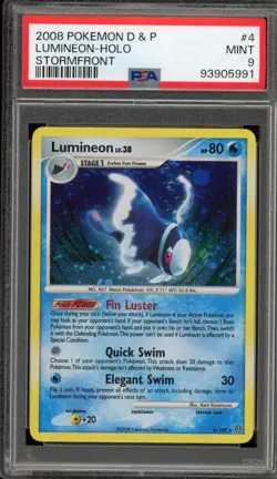 Pokemon Lumineon Stormfront Holo Rare #4 PSA 9 Mint - Image 1