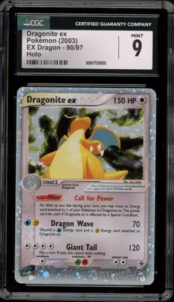 Pokemon Dragonite ex EX Dragon Holo Ultra Rare #90 CGC 9 Mint - Image 1