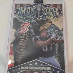 Wild Card 2025 Mammoth Dino-Might Rob Gronkowski One of One Football - Image 1