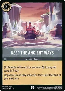 DISNEY LORCANA TCG - Winterspell - Keep the Ancient Ways Uncommon 196/204 FOIL - Image 1