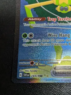 Pokemon TCG Spidops EX Scarlet Violet Base Card 243/198 Sir - Image 3