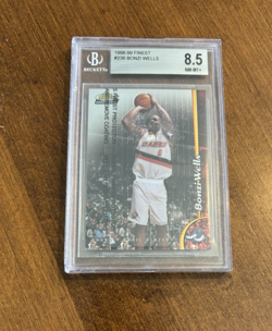 Bonzi Wells 1998-99 Topps Finest Rookie #236 Blazers Ball State RC BGS 8.5 - Image 1