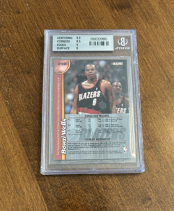 Bonzi Wells 1998-99 Topps Finest Rookie #236 Blazers Ball State RC BGS 8.5 - Image 2