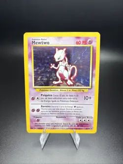 Pokemon TCG Card Mewtwo 10/102 Base Set Holo Portuguese - Image 1