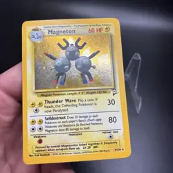 MAGNETON 9/130 Swirl Base Set 2 WotC HOLO Foil Rare 2000 Pokemon Card - LP -j - Image 5