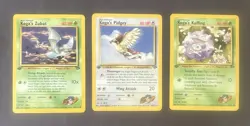 Pokemon TCG Gym Challenge 1st Edition Koga's Zubat, Pidgey, Koffing 3 Cards LP - Image 1