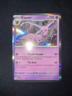 Espeon Holo 033/131 Prismatic Evolutions English Pokemon Card - Image 1