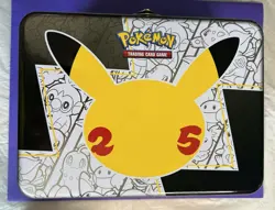 Celebrations Pokemon 25th Anniversary Collectors Chest Lunchbox Tin No Cards NM - Image 2