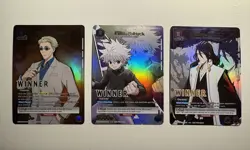 Union Arena 3 Card Winner Lot Kento Nanami, Killa Zoldyck, Byakuya Kuchiki - Image 1