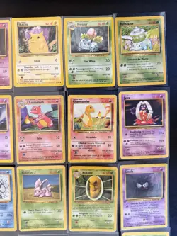 Pokemon Base Set Lot 37 Cards WOTC Vintage Mewtwo Holo Pikachu Bulbasaur Lot - Image 4