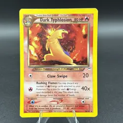 Dark Typhlosion Neo Destiny Holo Card 10/105 Unlimited Rare (Small Crease) - Image 1