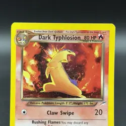 Dark Typhlosion Neo Destiny Holo Card 10/105 Unlimited Rare (Small Crease) - Image 2