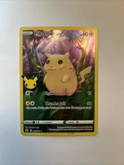 Pokemon Pikachu TCG 2021 Celebrations Holo Rare Card 5/25 LP - Image 1