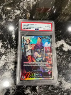 PSA 10 Shanks (2025 PSA Magazine Promo) OP09-001 One Piece Leader card Bandai - Image 1