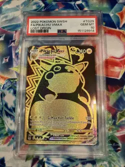 Pikachu VMAX TG29/TG30 Swsh11: Lost Origin Trainer Gallery Holo Card PSA 10 - Image 1