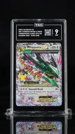 M Rayquaza EX 76/108 Celebrations: Classic Collection Holo TAG 9 - Image 1