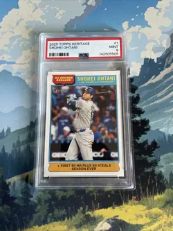 2025 Topps Heritage - Record Breakers Shohei Ohtani #1 PSA 9 - Image 1