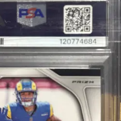 Blake Corum 2024 Panini Prizm #308 Silver Rookie RC PSA 8 - Image 4