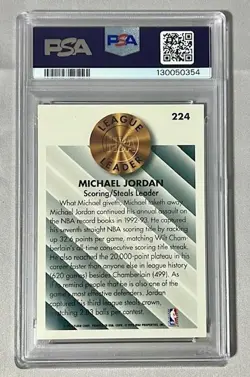 1993 Fleer Michael Jordan #224 PSA 8 - Image 2