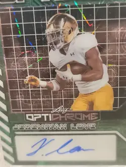 2025 Leaf OptiChrome JEREMIYAH LOVE AUTO 5/6 ND IRISH COLOR MATCH - Image 2