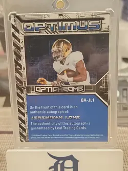 2025 Leaf OptiChrome JEREMIYAH LOVE AUTO 5/6 ND IRISH COLOR MATCH - Image 3